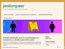 Tablet Screenshot of janitorqueer.com